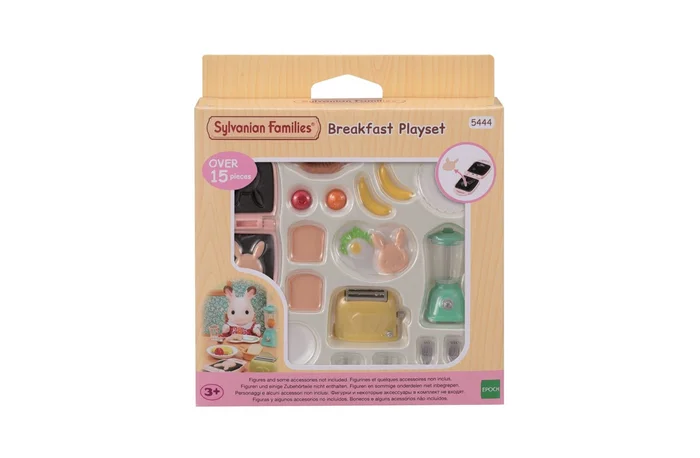 Sylvanian Families 5444 Frühstücks-Set mit Toaster – Puppenhaus Einrichtung Möbel