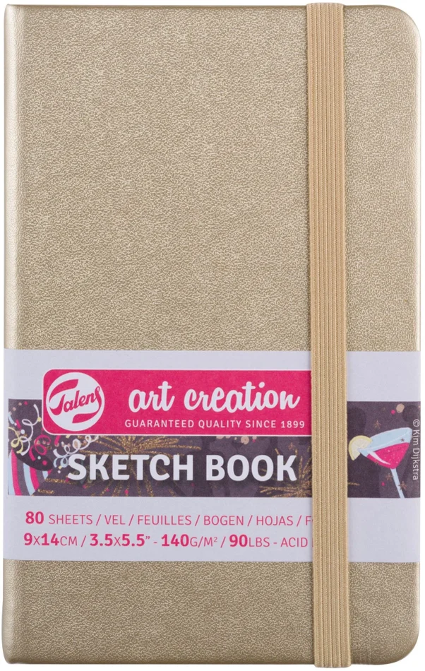 Talens Art Creation TAC Schetsboek 9×14 cm 140gr 80 vel Witgoud