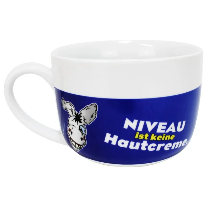 Tasse mit Spruch „Niveau ist keine Hautcreme“ – ca. 13 cm