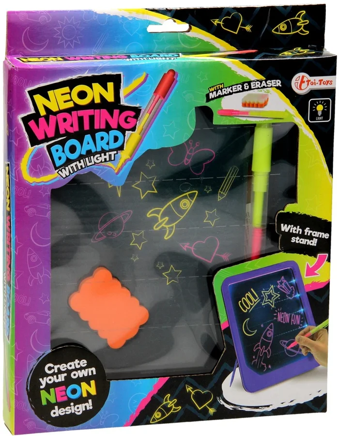 Tekenbord Neon Glow met Stift en Spons