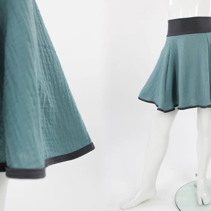 Tellerrock für Kinder Bio-Musselin mint