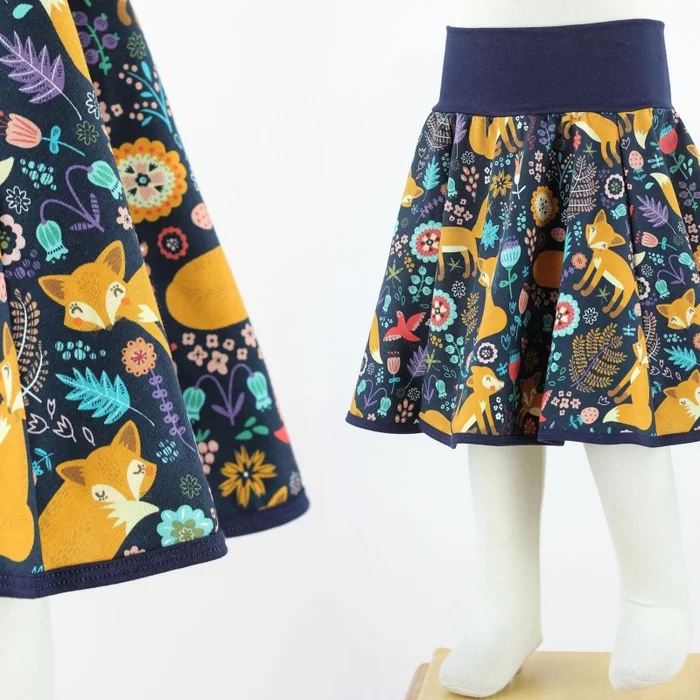 Tellerrock für Kinder mit Füchsen