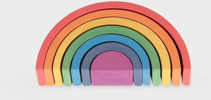 TickiT 73412 Regenbogen-Architekten-Bögen aus Holz, stapelbar, für Kinder ab 12 Monaten