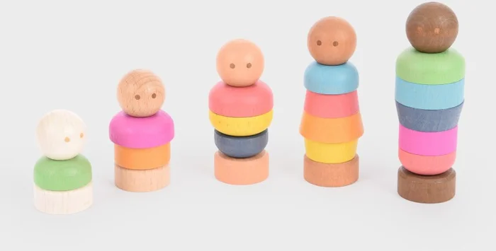 tickit Rainbow Wooden Community People – Pk5 / 25 pieces