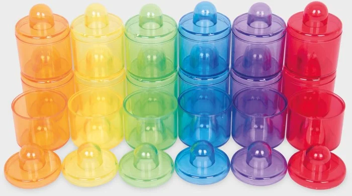 TickiT TRANSLUCENT COLOUR POTS SET