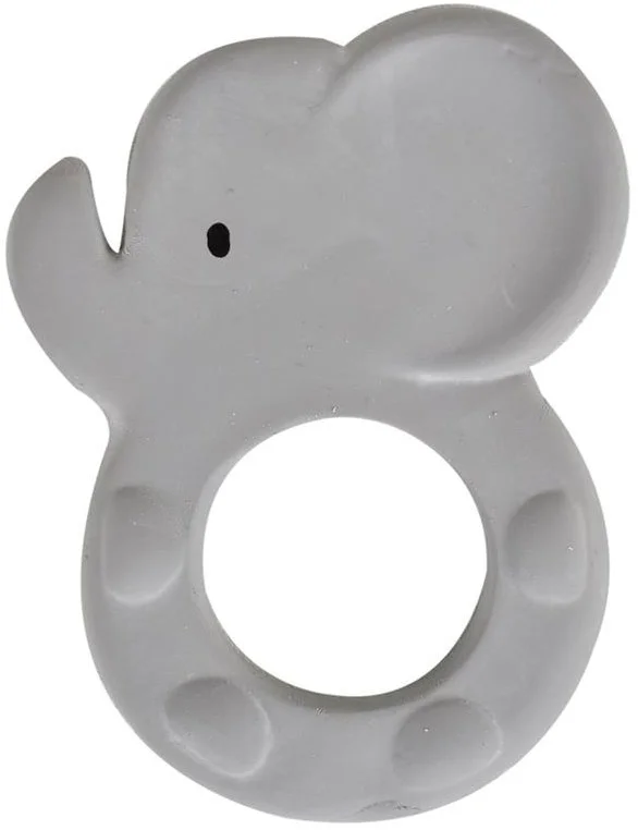 Tikiri TR-91501 8591501 Kautschuk Beißring Elefant, Zahnungshilfe aus Naturkautschuk, für Babys ab 0+ Monaten