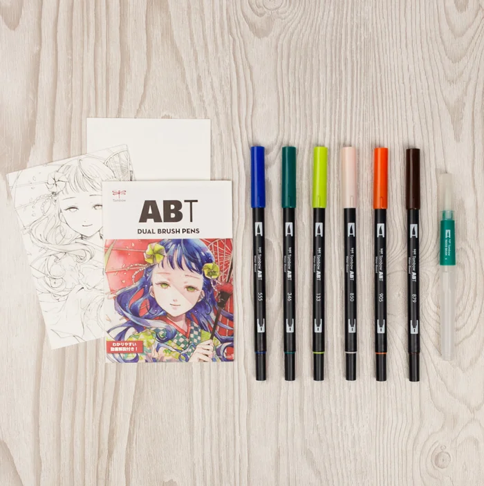 Tombow Tombow ABT Dual Brush Pen set 6 st Manga Wind