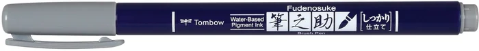 Tombow Tombow Fudenosuke Hard Tip Brush Pen Grijs
