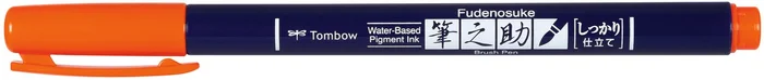Tombow Tombow Fudenosuke Hard Tip Brush Pen Oranje