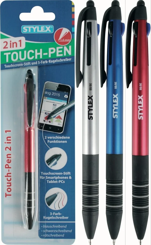 Touchscreen-3-Farben-Kugelschreiber 2 in1 30312