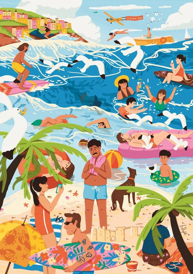 Trefl Trefl 1000 Premium Plus – The Art of Colour: In the Heat of the Holiday Season_FSC Mix 70%