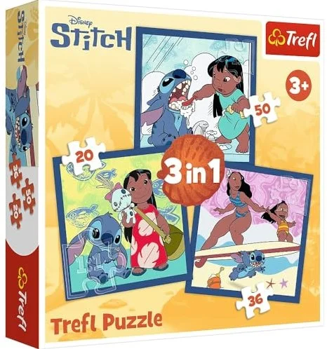 Trefl Trefl 3in1 – Time with Stitch / Disney Lilo&Stitch_FSC Mix 70%