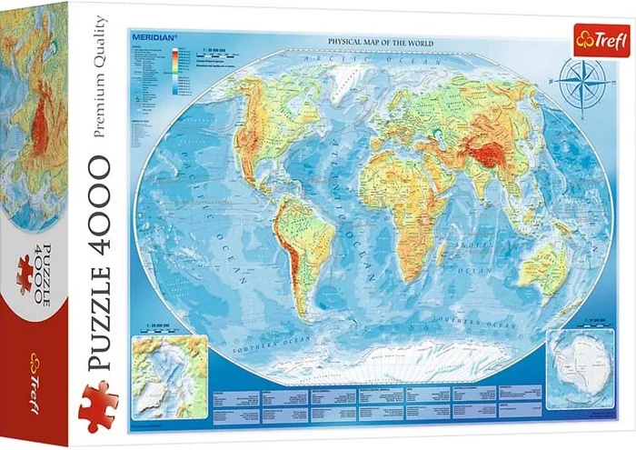 Trefl Trefl 4000 – Große physische Weltkarte