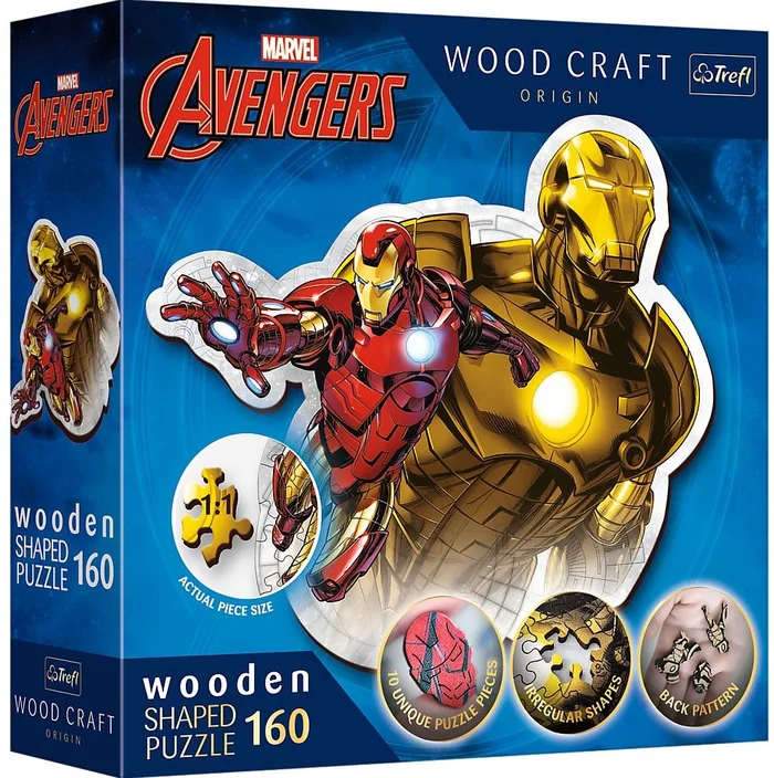 Trefl Trefl – Puzzles – 160 Puzzles in Holzform“ – Brave Iron Man / Disney Marvel Heroes FSC Mix 70 %“