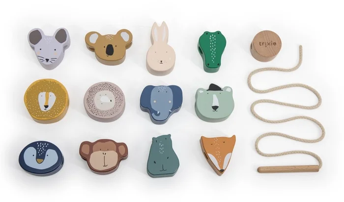 Trixie Holz Schnürspielware mit Tieren