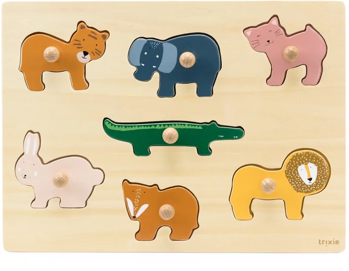 Trixie Houten Noppenpuzzel Dieren, 7st.