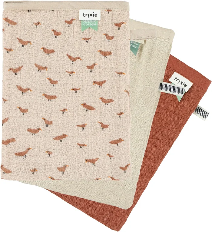 Trixie Mullwaschhandschuhe 3-pack mix – Babbling Birds