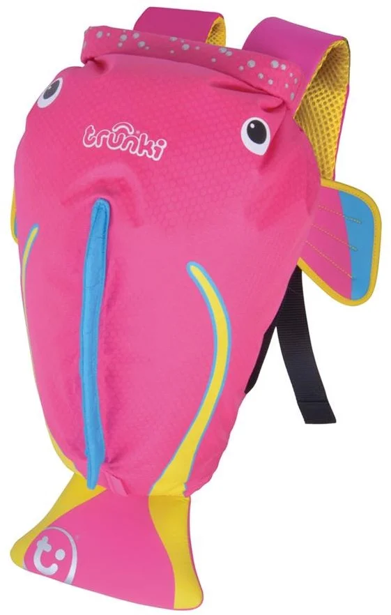 Trunki Paddlepak Wasserdichter Rucksack Medium – Coral der tropische Fisch