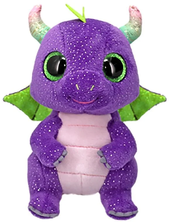 Ty Beanie Boo Daphne Purple Dino, 15cm