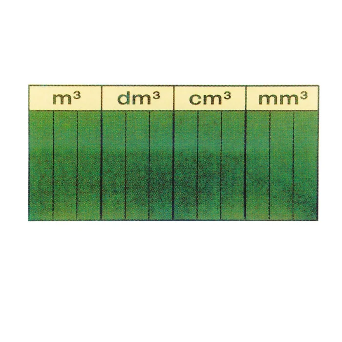 Übungstafel aus Kunststoff – Raummaß bei Wiemann-Lehrmittel