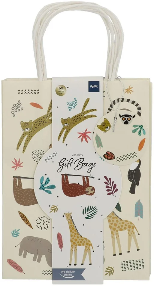 Uitdeelzakjes Wilde Dieren, 6st.