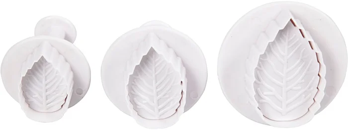 Uitsteekvormen met Stempel Blad, 3st.