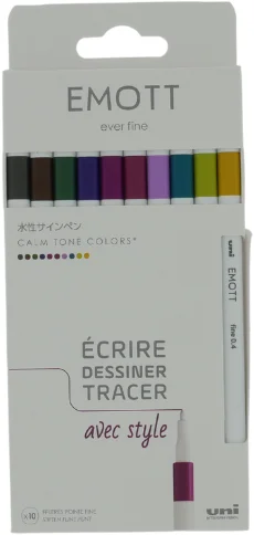 Uni-ball Uni Emott Fineliner Set Calm Tone 10 stuks