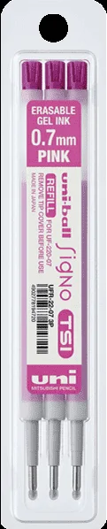 Uni-ball Uni Signo TSI Uitwisbare Pen Navulling Roze 3 stuk