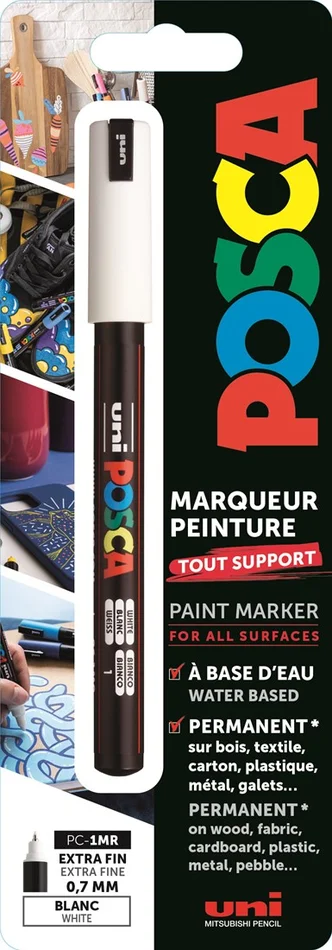 Uni Posca Uni Posca Verfmarker 1MR Wit Blister