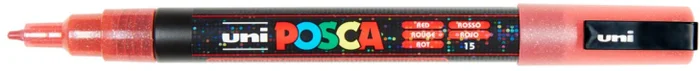 Uni Posca Uni Posca Verfmarker 3M Glitter Rood