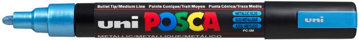 Uni Posca Uni Posca Verfmarker 5M Metallic Blauw