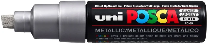 Uni Posca Uni Posca Verfmarker 8K Zilver