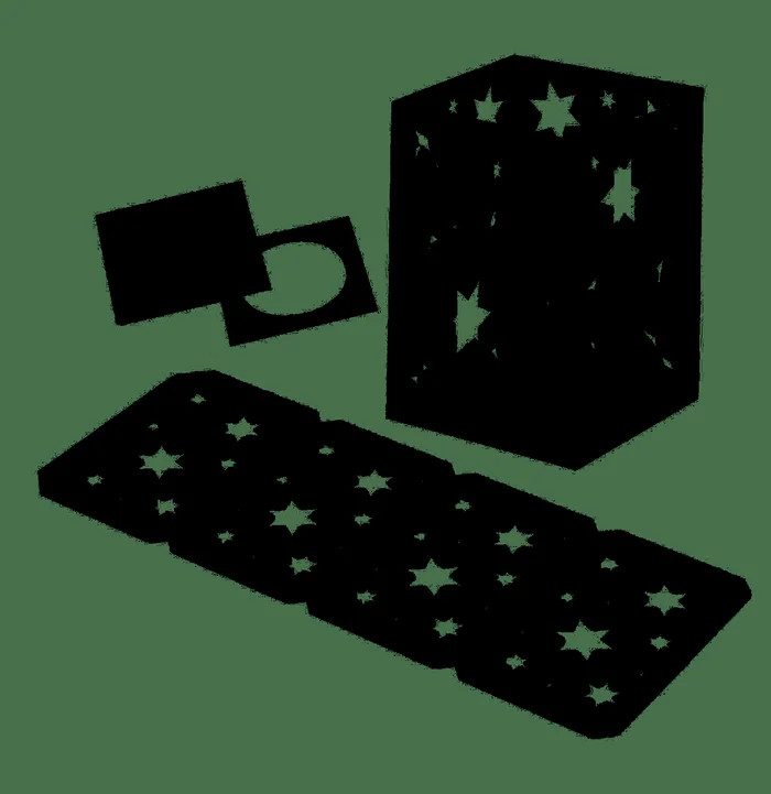 URSUS Laternen-Rohling Sterne, Fotokarton, Schwarz, 1Stk.