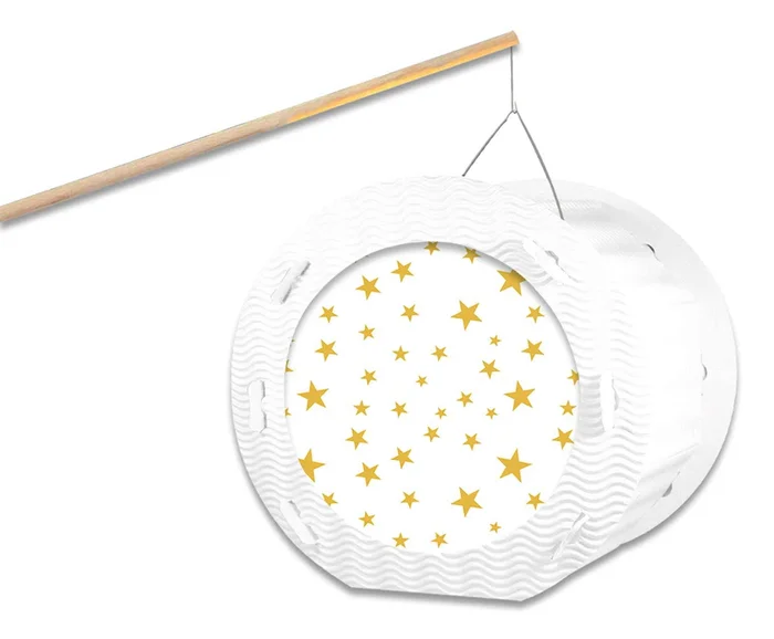 URSUS Laternenzuschnitte Sternengold, rund Ø17,5cm, 24Bl.