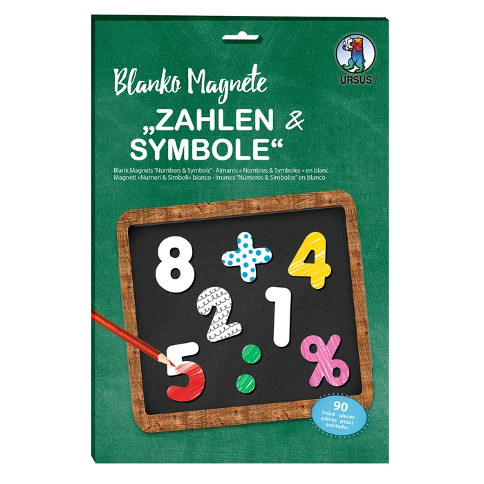 URSUS Magnete Zahlen & Symbole Blanko 90 St.