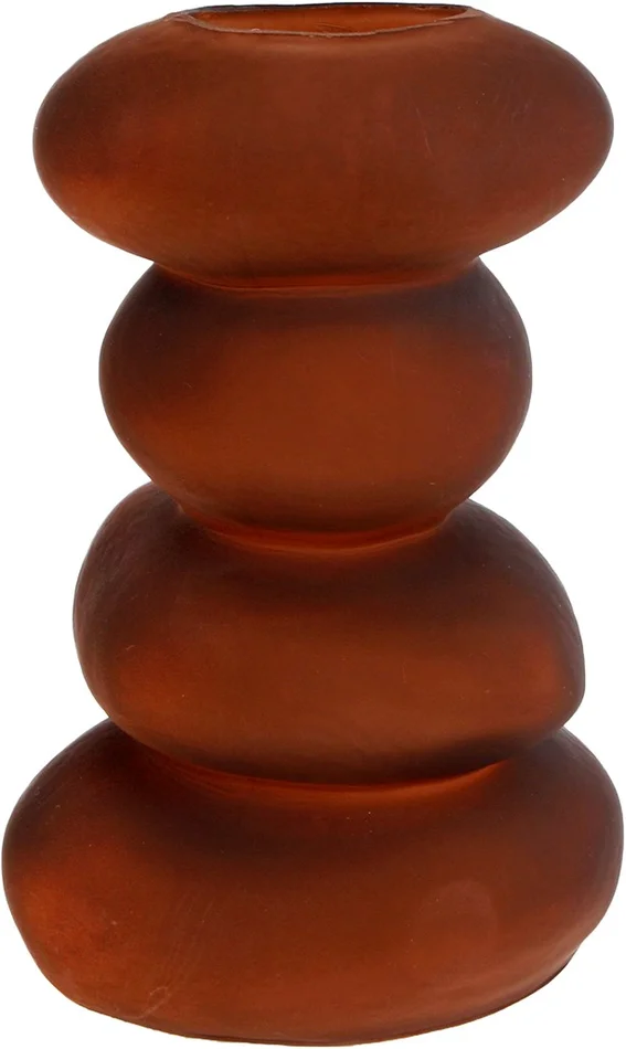 Vaas Djembe L bruin glas 15,5x13x23cm