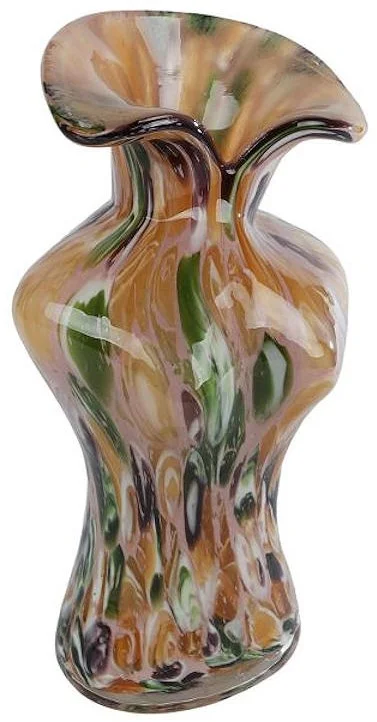 Vaas Sara geel/groen glas 9x13x24,5cm