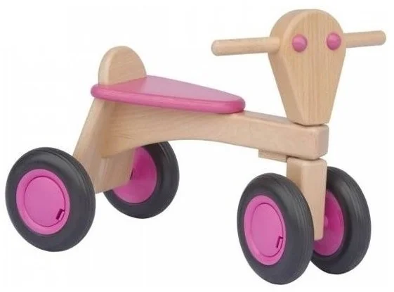 Van Dijk Toys Buchenholz Laufrad ab 1 Jahr – Rosa (Kinderbetreuungsqualitt)