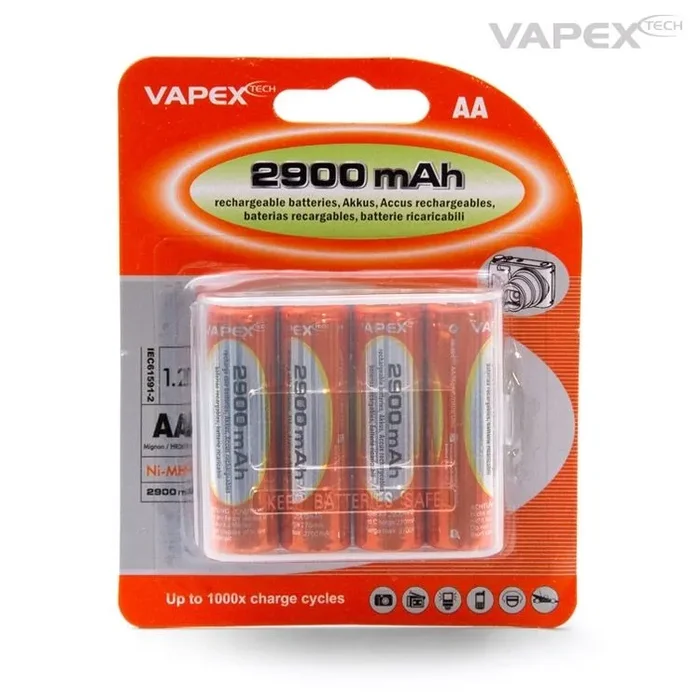 Vapex AA/R6 Battery NiMH 2900mAh 4pcs – VP4VTE2900AA