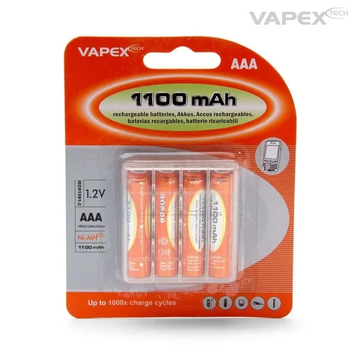 Vapex AAA/R3 Battery NiMH 1100mAh 4pcs – VP4VTE1100AAA
