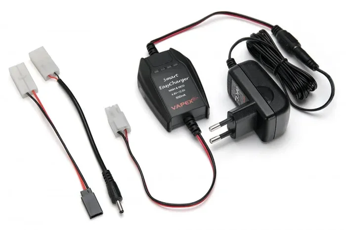 Vapex Charger 4-10 NiMH 500mA Tamiya & Futaba 3,5×1,6mm RX/TX – VTE500PVDE Original