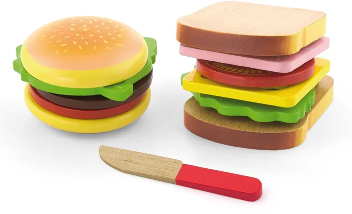 Viga Toys Hamburger und Sandwich. +18 Monate