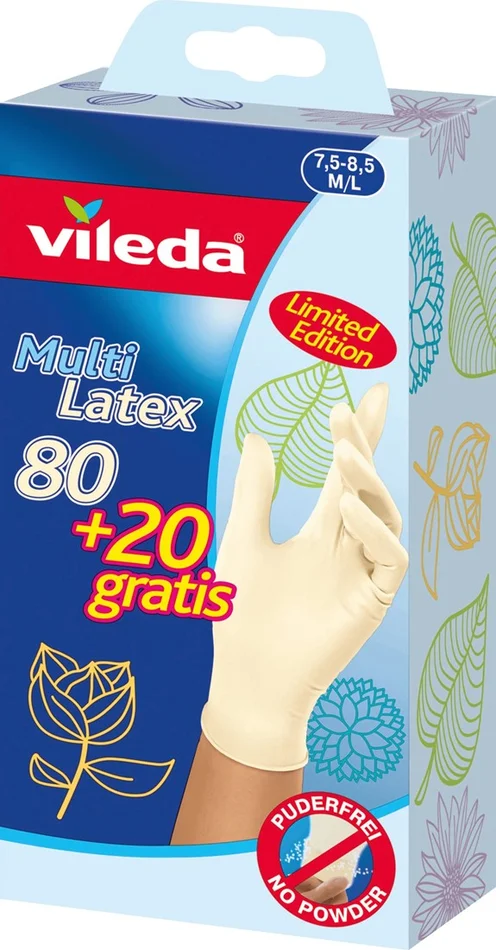 Vileda Handschoen Natural Latex 80+20