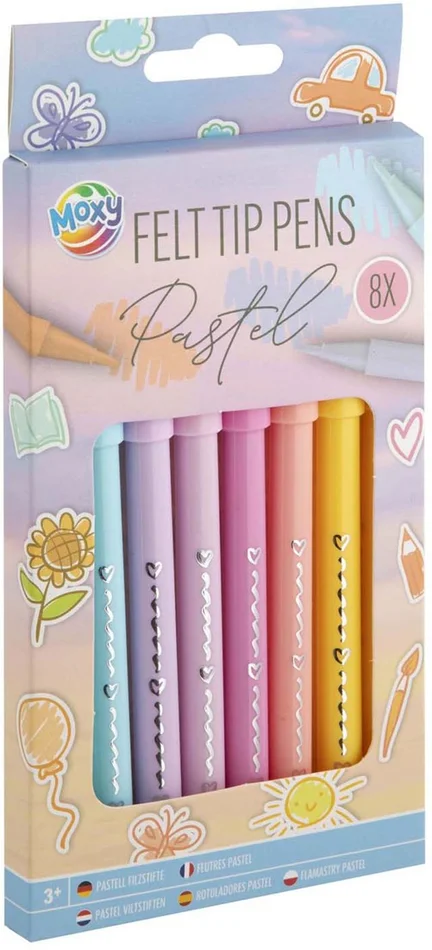 Viltstiften Pastel, 8st.
