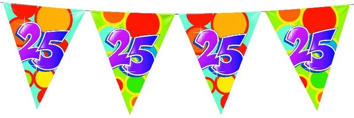 Vlaggenlijn 10 meter 25 jaar