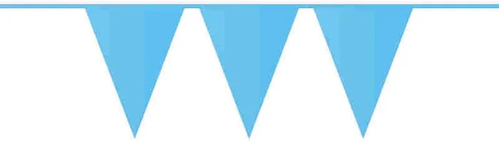 Vlaggenlijn 10 meter lichtblauw