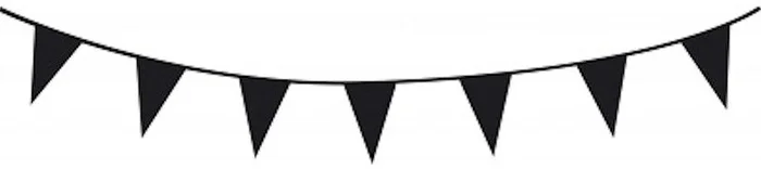 Vlaggenlijn 10 meter zwart