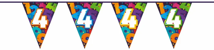 Vlaggenlijn Cijfers 10 meter – 4 jaar