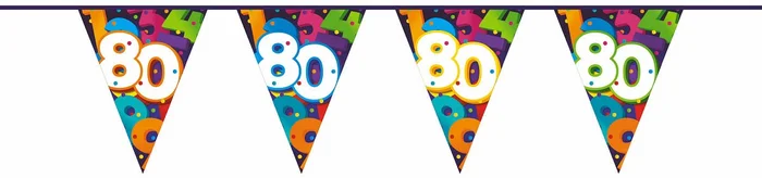 Vlaggenlijn Cijfers 10 meter – 80 jaar