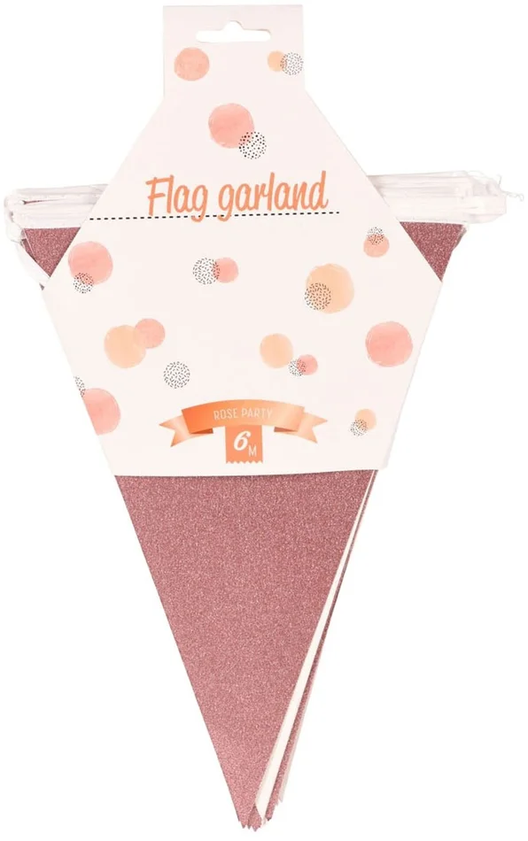 Vlaggenlijn Rose Goud, 6m